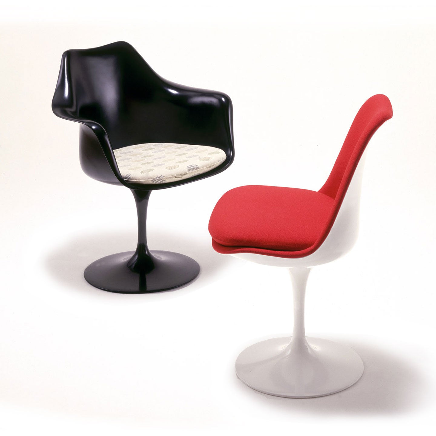 Tulip Armchair with Seat Pad | White Fibreglass Shell