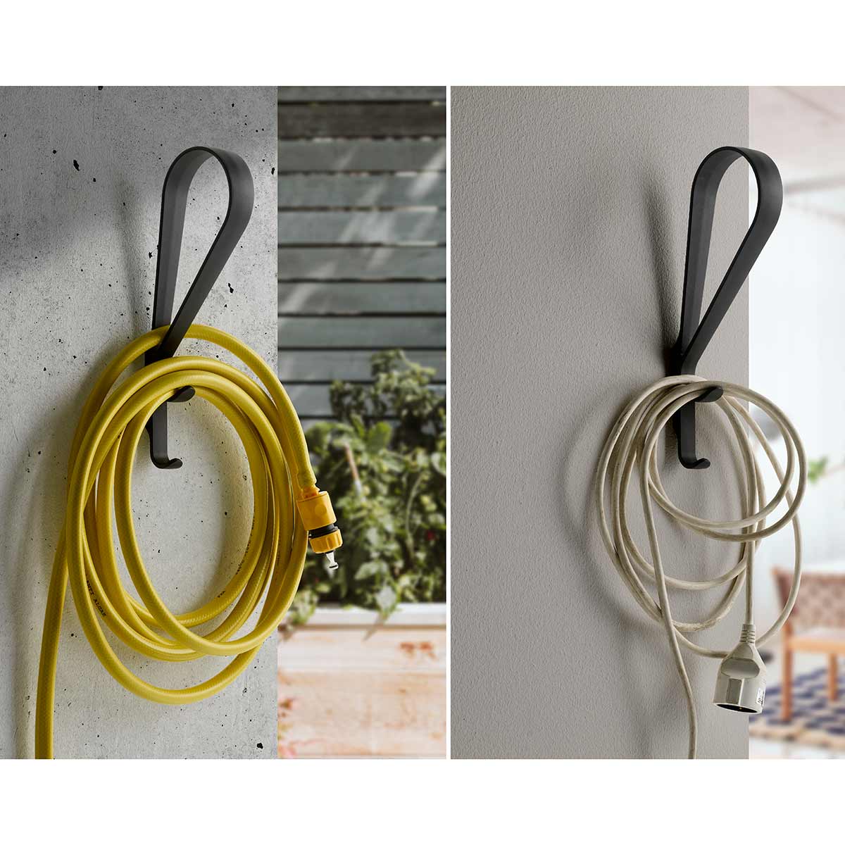 Tupla Wall Hook | Black Matt Powder Coated Zinc