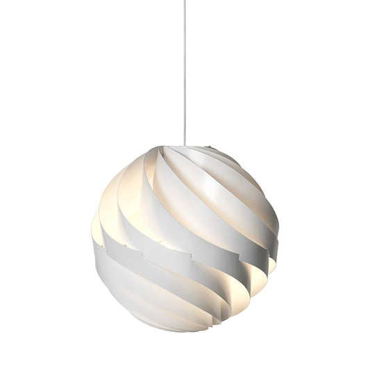 Turbo Pendant Light Large | Alabaster White Glossy Finish