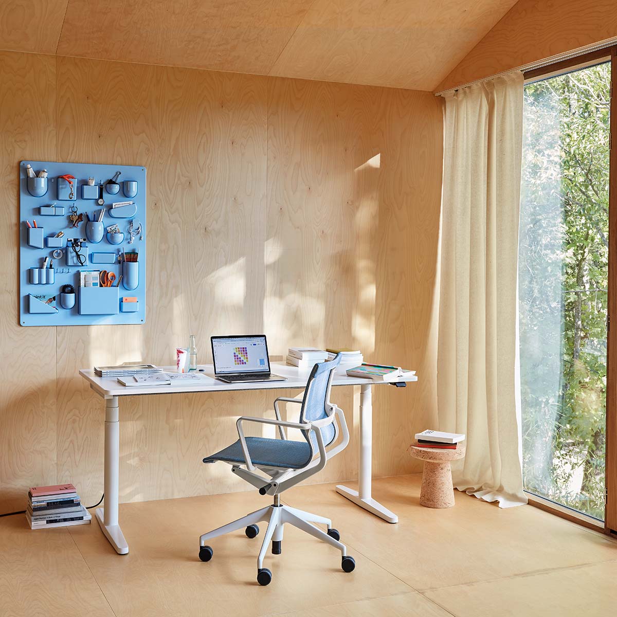 Tyde 2 Home Desk | Soft Light Melamine Top