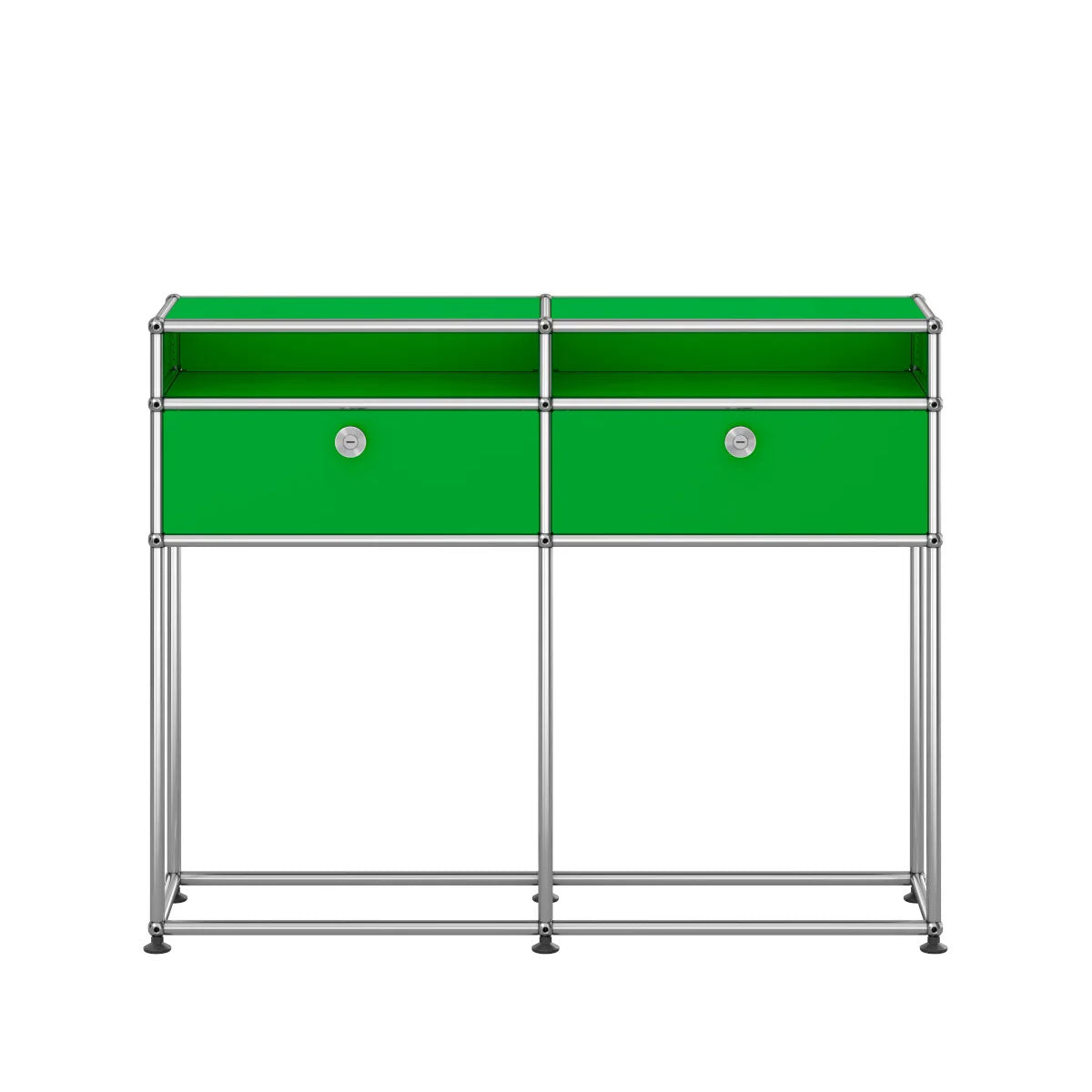 USM Small Narrow Console | Green Lacquer Panels
