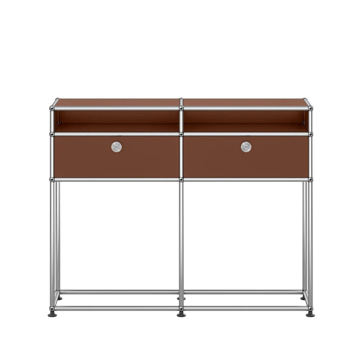 USM Small Narrow Console | Brown Lacquer Panels