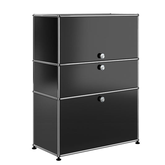 USM Bureau with Drawer | Graphite Black Lacquer Panels