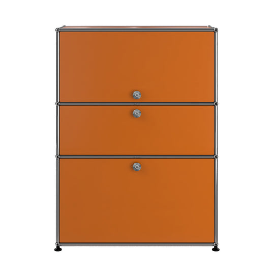 USM Bureau with Drawer | Orange Lacquer Panels