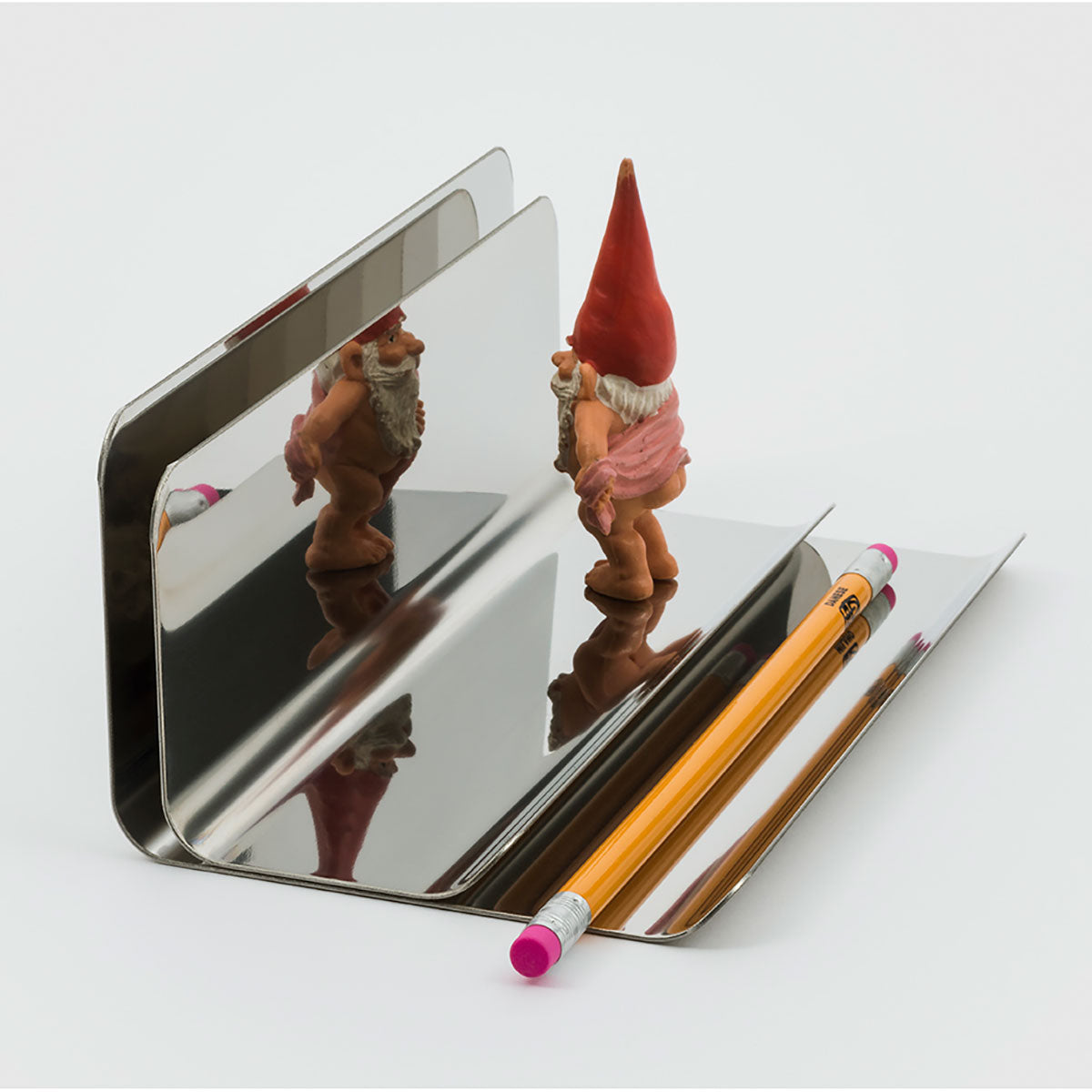 Ventotene Pencil and Paper Tray | Polished Stainless Steel