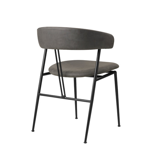 Violin Chair Fully Upholstered | Grey 21007 Dunes Leather