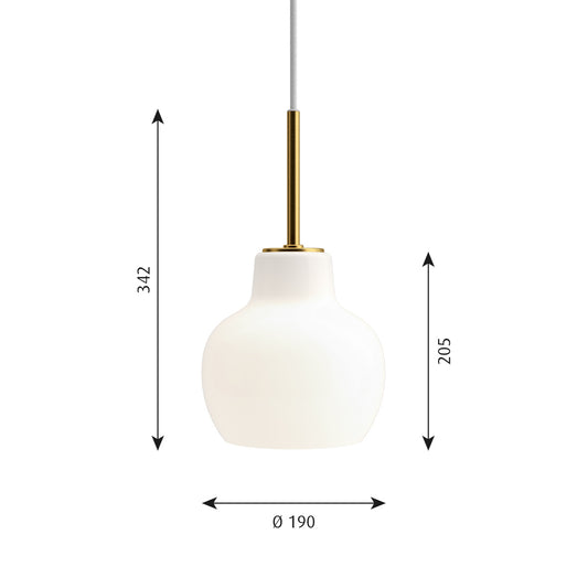 VL Ring Crown 1 Pendant Light | Opal Glass Shade