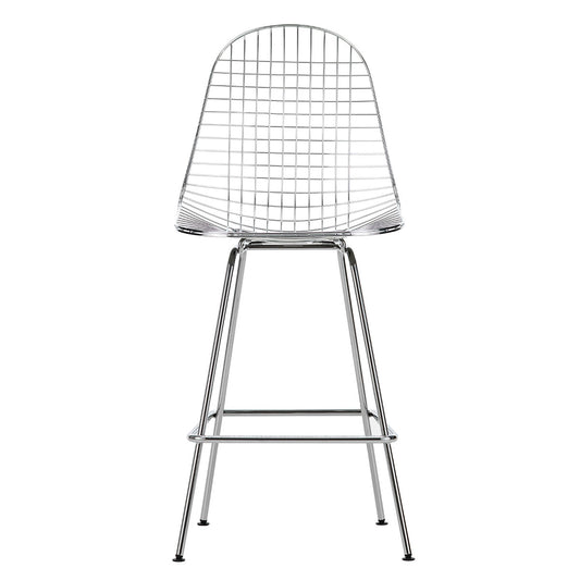 Eames Wire Stool Medium | Chromed Frame with Felt Glides