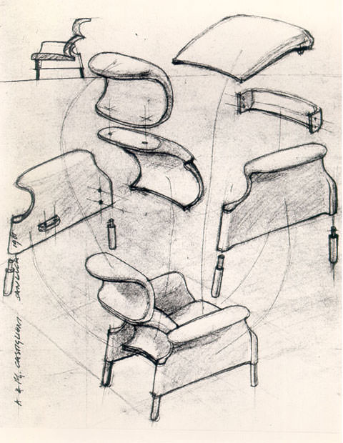 Sketches for Sanluca by the Castiglioni brothers