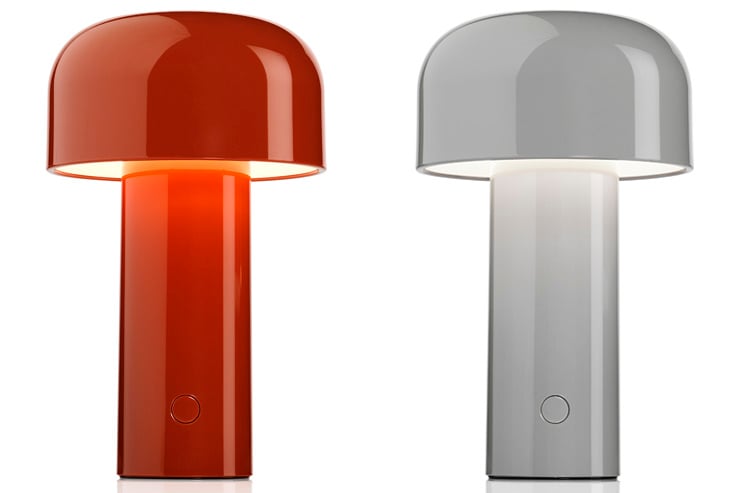 Bellhop table lamps-red and grey-Edward Barber and Jay Osgerby-Flos-Aram Store