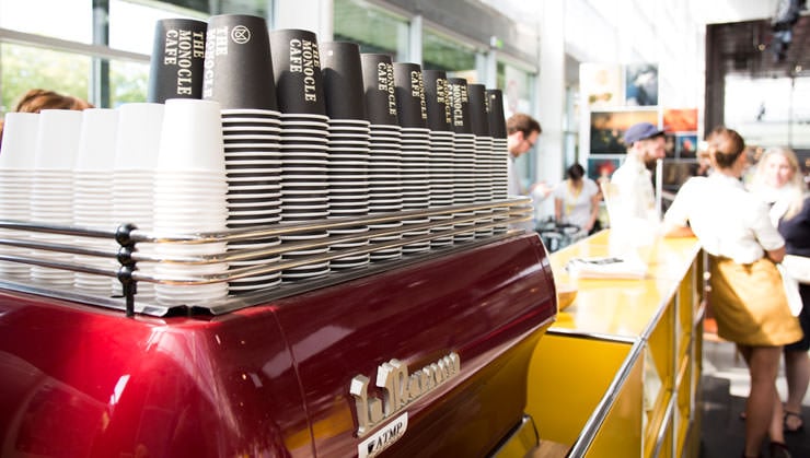 Monocle pop-up cafe and shop at Aram for LDF16