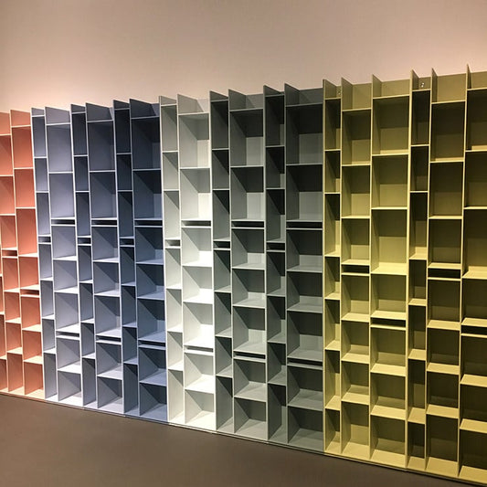 Random shelves new colours MDF Italia Salone del Mobile Aram Store