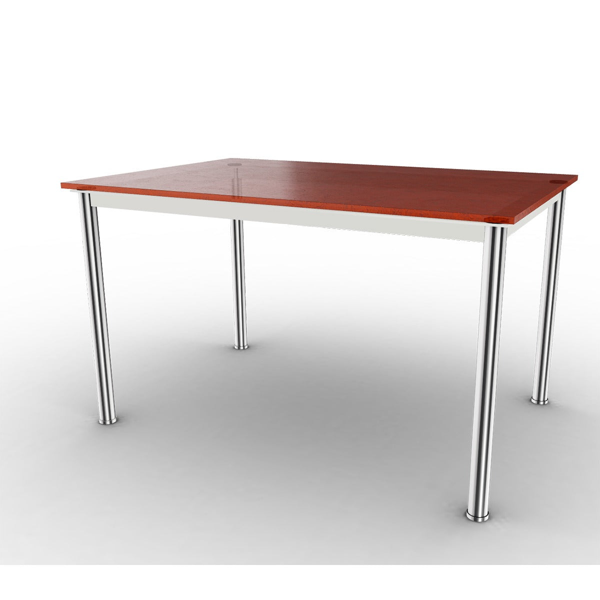 10 Table En Tube Rectangular | Amber Fluted Glass Top