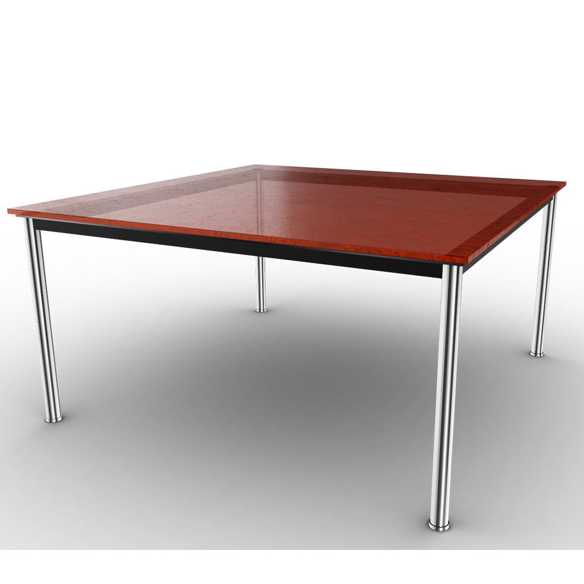 10 Table En Tube Grand Modèle | Amber Fluted Glass Top