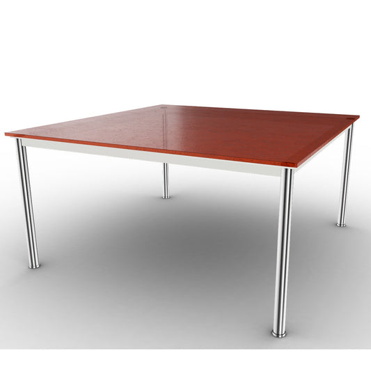 10 Table En Tube Grand Modèle | Amber Fluted Glass Top