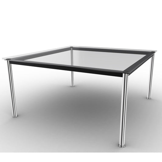 10 Table En Tube Grand Modèle | Clear Glass Top