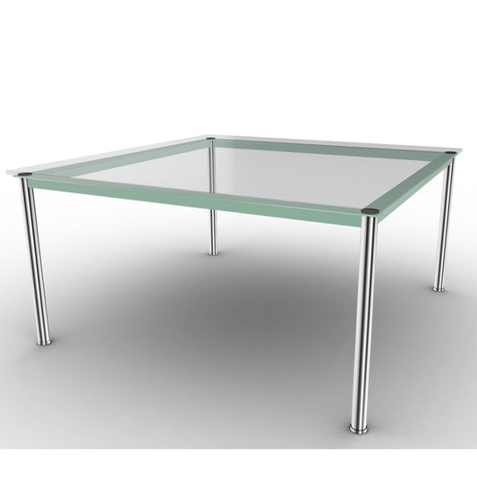 10 Table En Tube Grand Modèle | Clear Glass Top