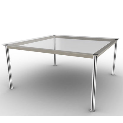 10 Table En Tube Grand Modèle | Clear Glass Top