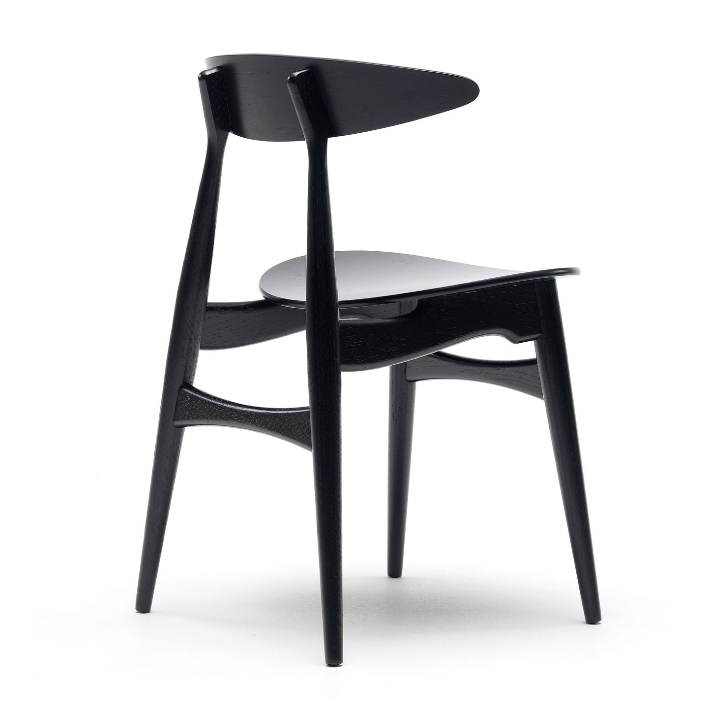 CH33 Chair Veneer Seat | Seat and Frame Beech Lacquered Black