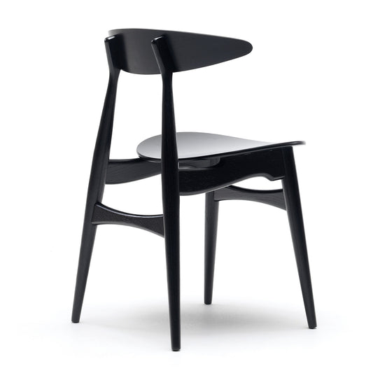 CH33 Chair Veneer Seat | Seat and Frame Beech Lacquered Black