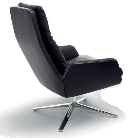 Cordia High Back Chair | Black 286 Semi Leather Upholstery