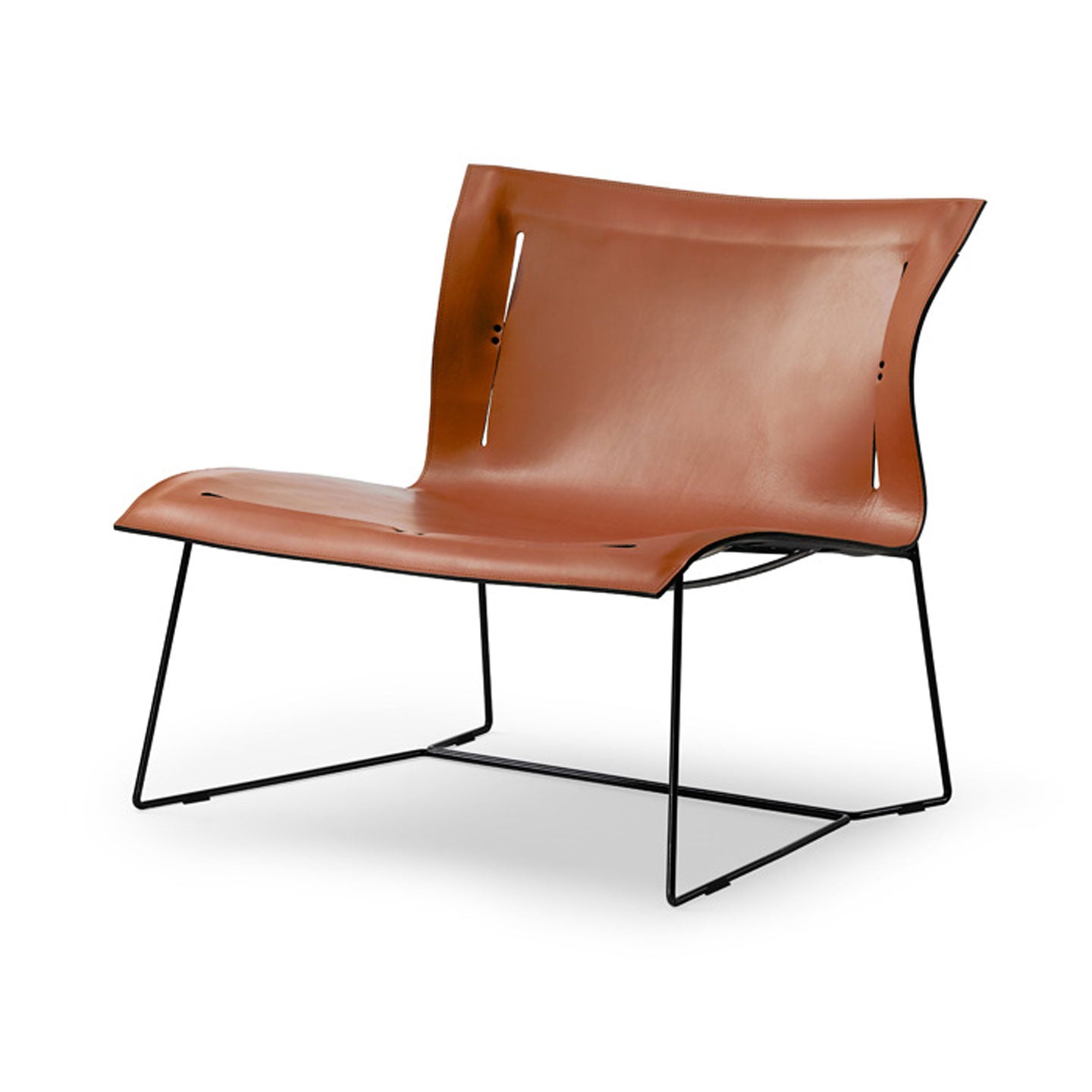Cuoio Lounge Grand Armchair | Saddle Leather: Sherry with Black Underside