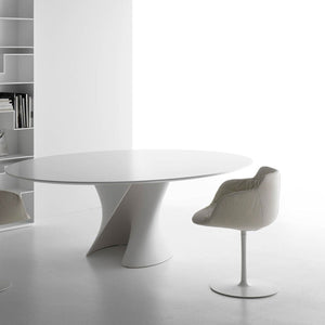 S Table | White Lacquered MDF Top