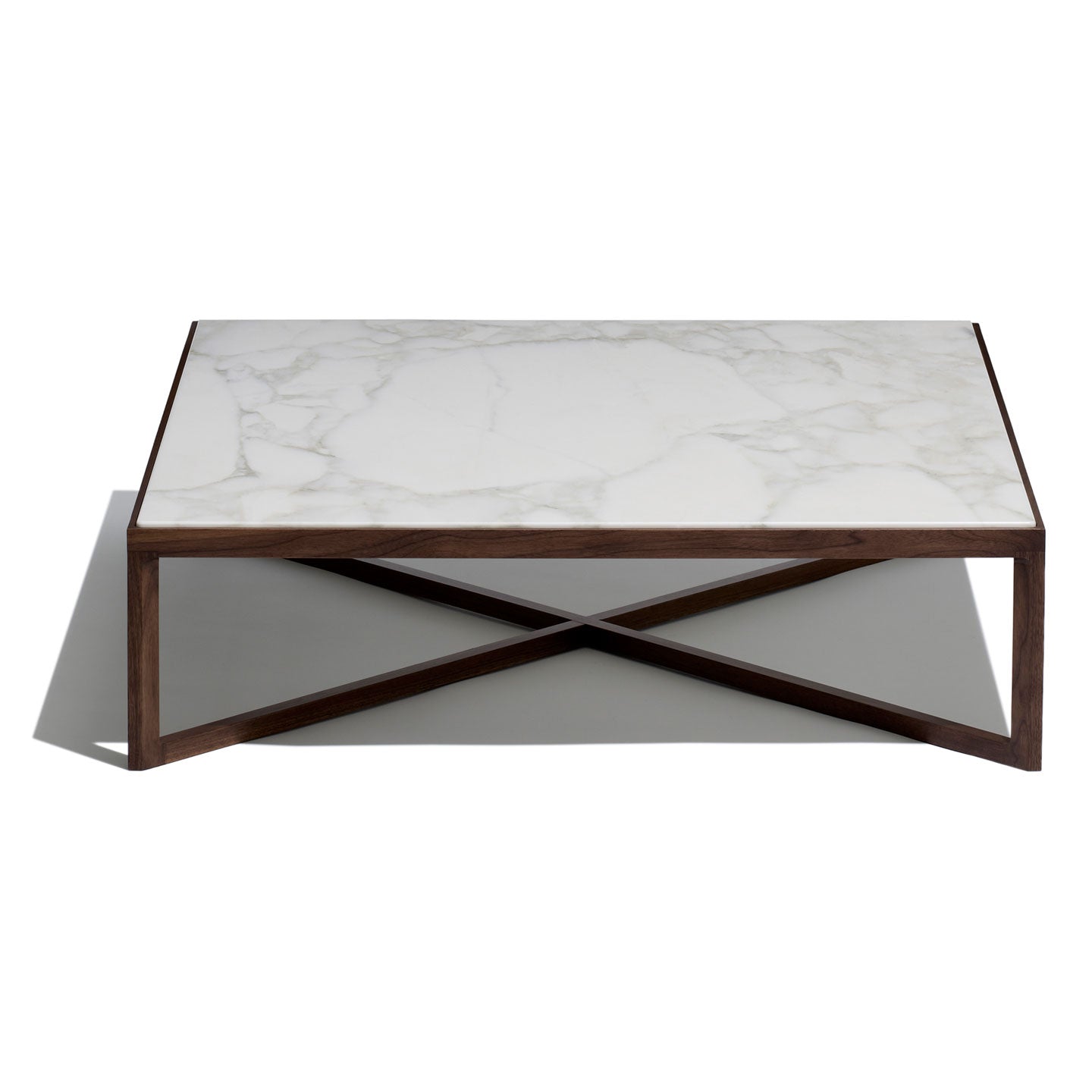 Krusin Coffee Table | Arabescato (White/Grey) Marble Top