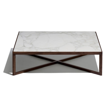 Krusin Coffee Table | Arabescato (White/Grey) Marble Top