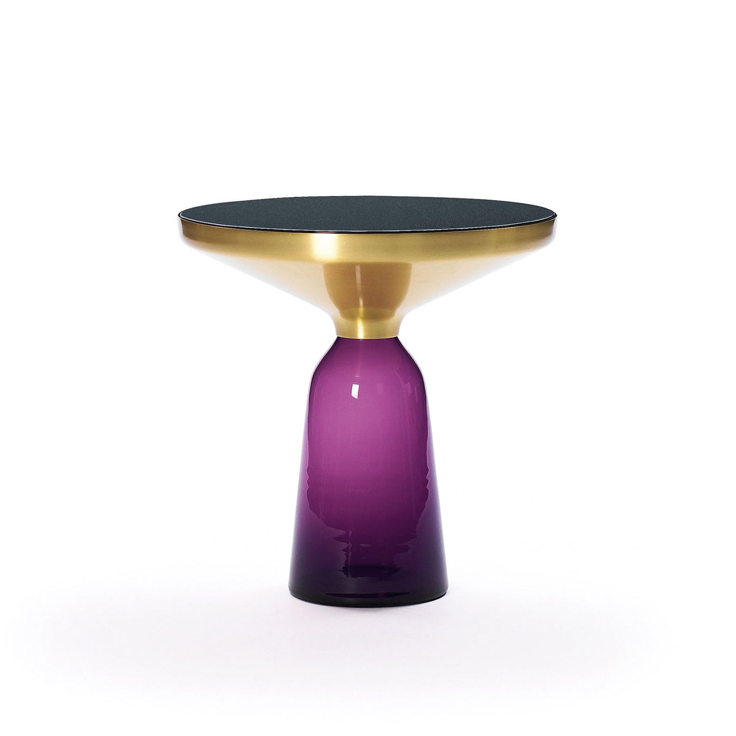 Bell Side Table | Amethyst Violet Glass Base