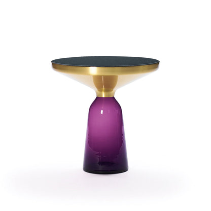 Bell Side Table | Amethyst Violet Glass Base