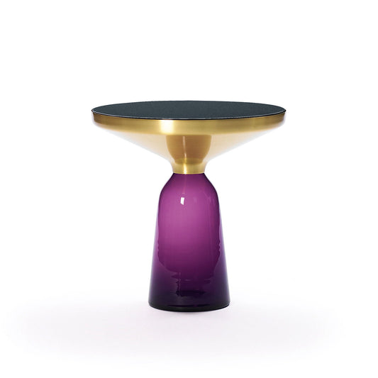 Bell Side Table | Amethyst Violet Glass Base