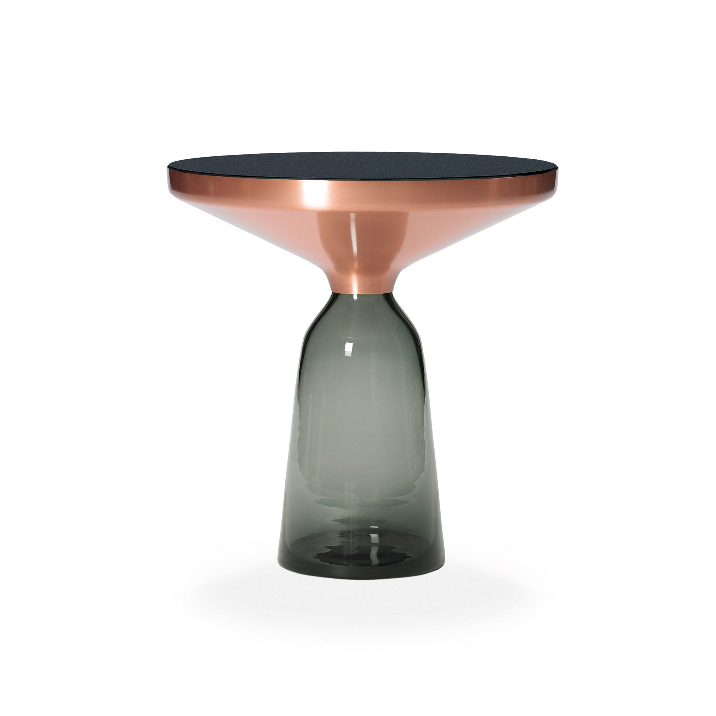 Bell Side Table | Quartz Grey Glass Base
