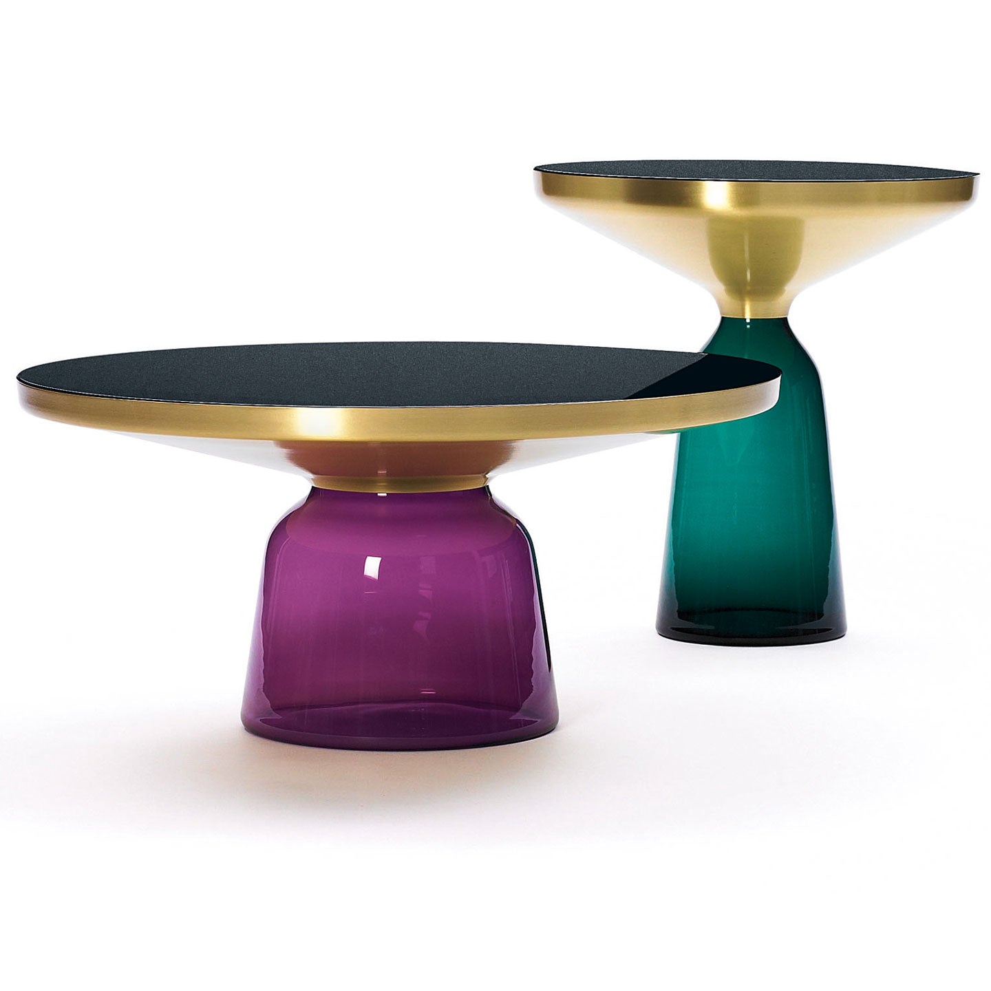 Bell Coffee Table | Amethyst Violet Glass Base