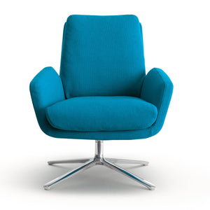 Cordia Low Back Chair | Light Grey 5015 Fabric Upholstery