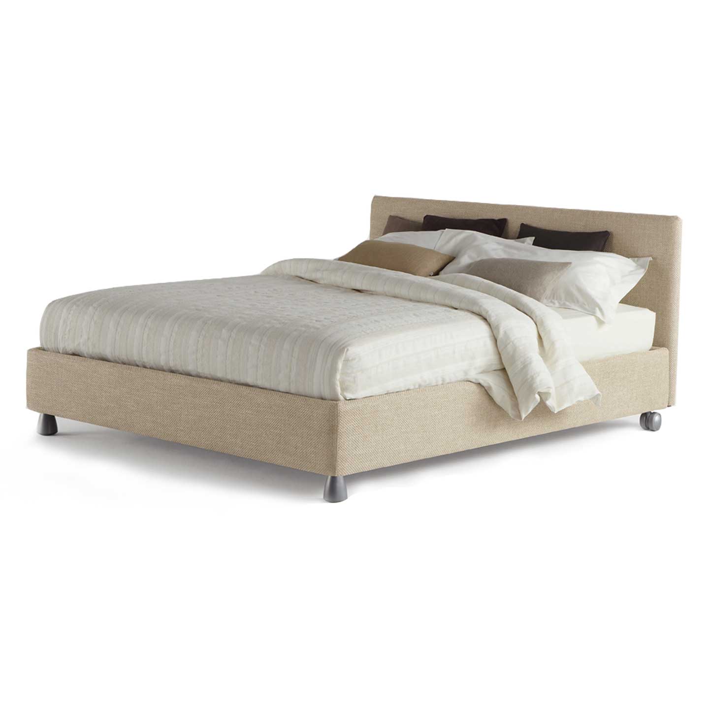 Notturno Bed Frame 160cm | Oatmeal Safari 716 Fabric