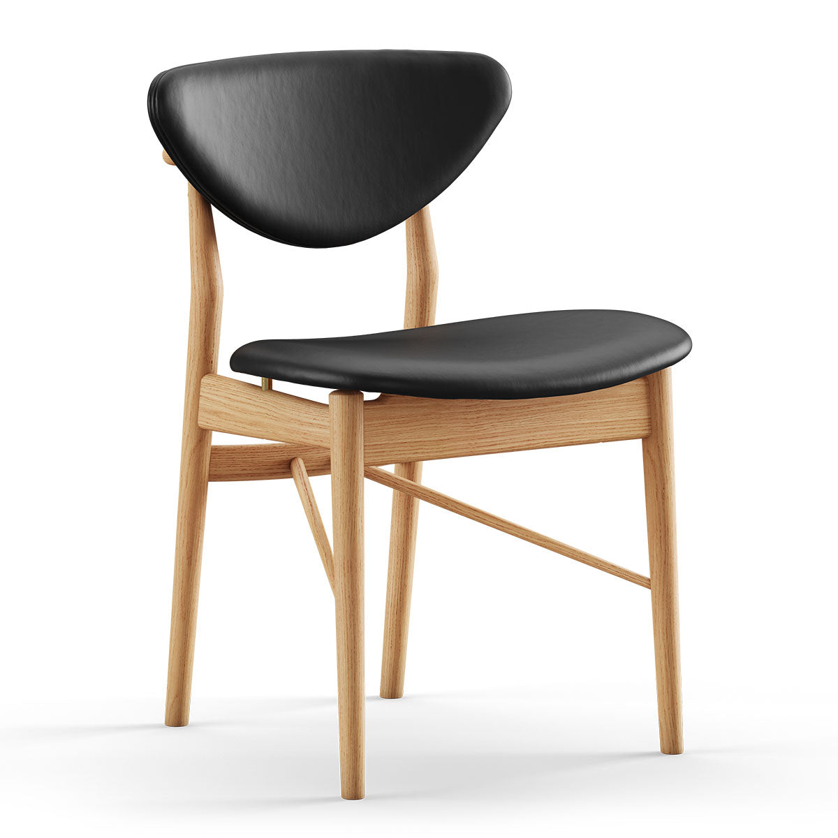 108 Dining Chair | Black Elegance Leather Upholstery
