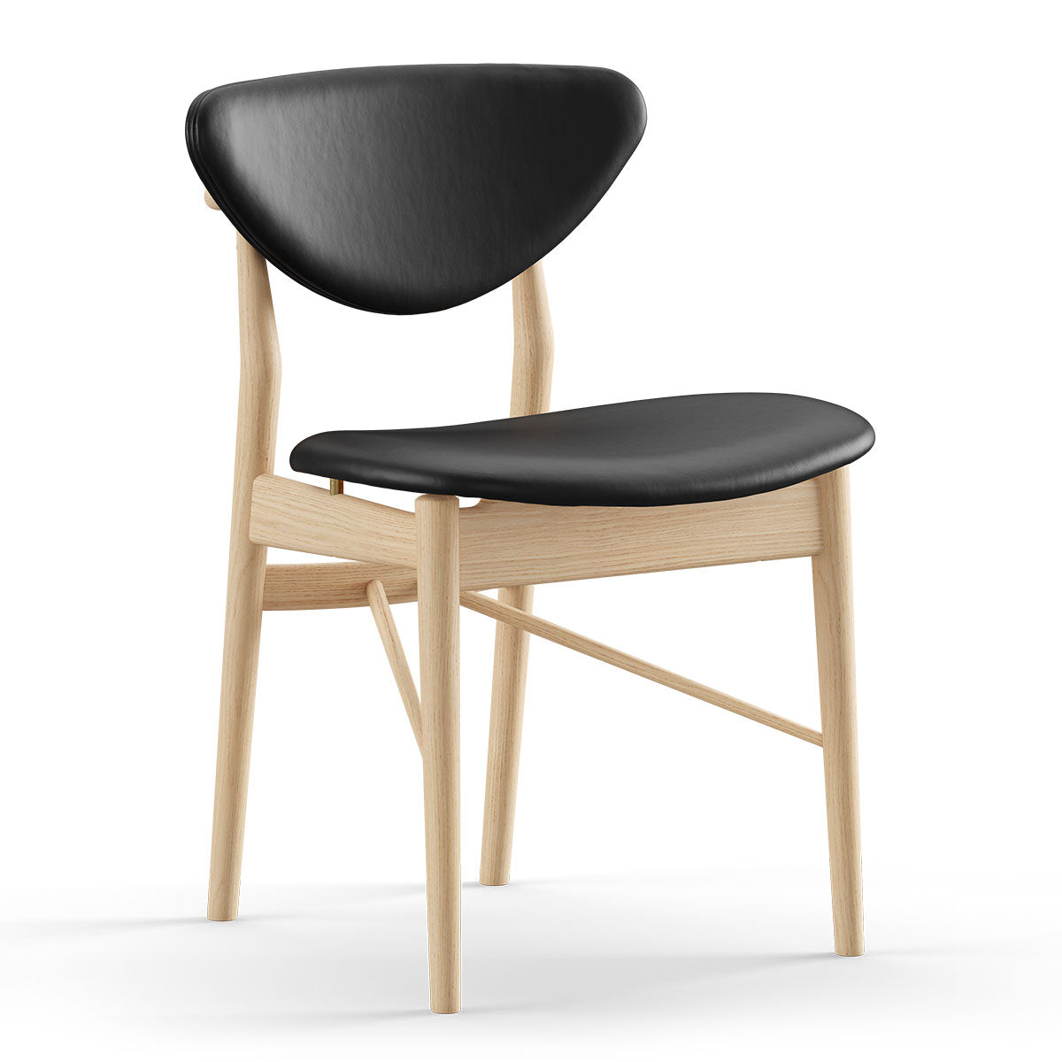 108 Dining Chair | Black Elegance Leather Upholstery