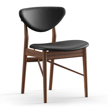 108 Dining Chair | Black Elegance Leather Upholstery