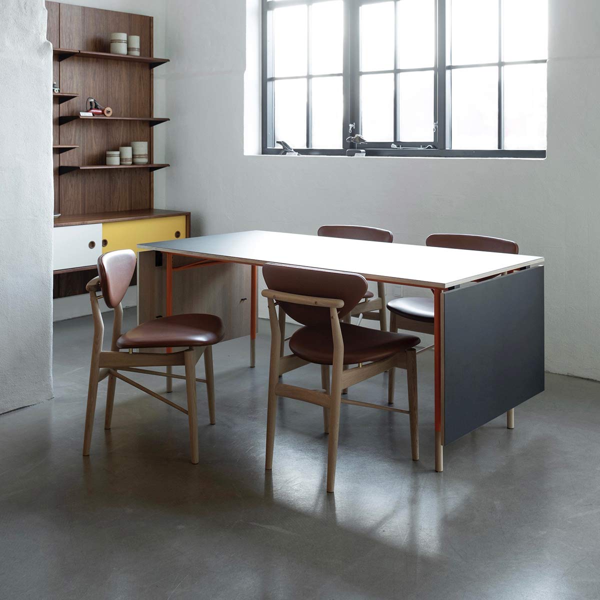 108 Dining Chair | Walnut Elegance Leather Upholstery