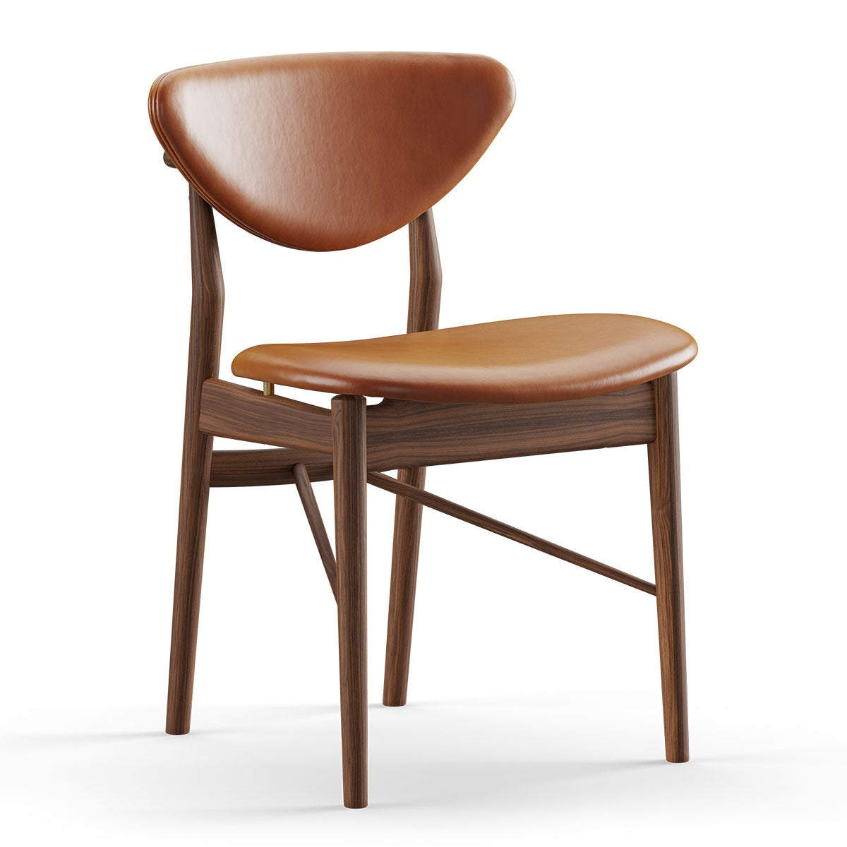 108 Dining Chair | Walnut Elegance Leather Upholstery