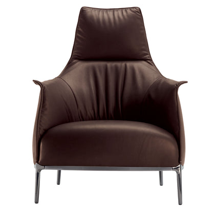 Archibald A High-back Armchair | Soul Leather 125178 Chocolate 'Diana'