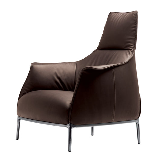 Archibald A High-back Armchair | Soul Leather 125178 Chocolate 'Diana'