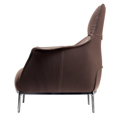 Archibald A High-back Armchair | Soul Leather 125178 Chocolate 'Diana'