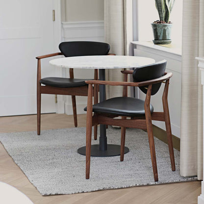 109 Dining Chair | Black Elegance Leather Upholstery