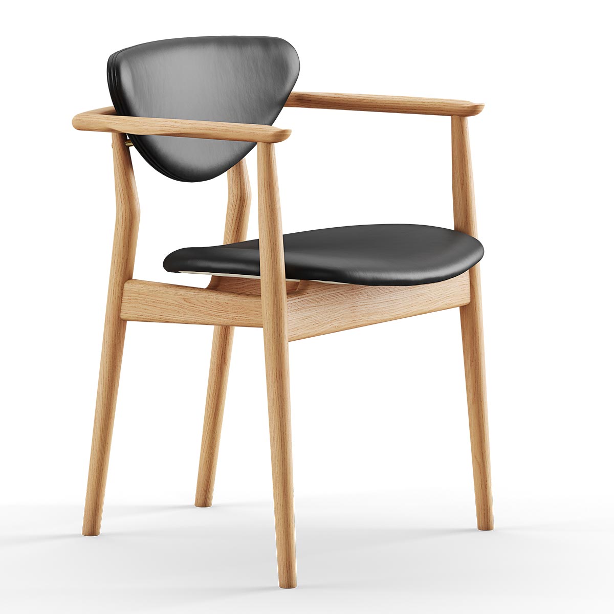 109 Dining Chair | Black Elegance Leather Upholstery