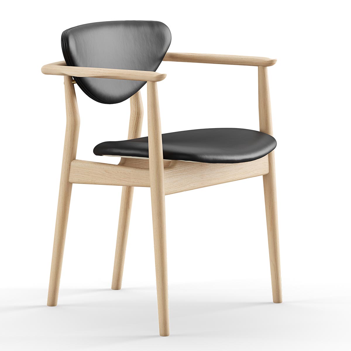 109 Dining Chair | Black Elegance Leather Upholstery