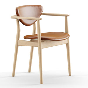 109 Dining Chair | Walnut Elegance Leather Upholstery