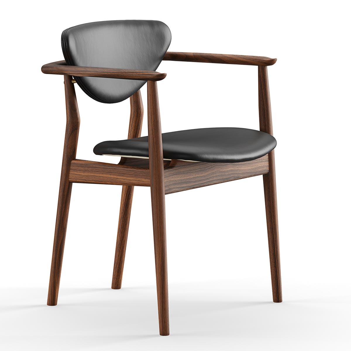 109 Dining Chair | Black Elegance Leather Upholstery