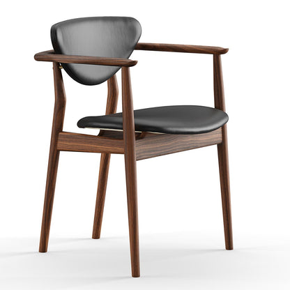 109 Dining Chair | Black Elegance Leather Upholstery